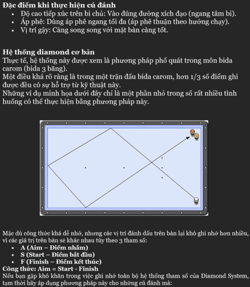 Ebook Bộ số Diamond –  Bộ số phổ biến nhất trong bida 3 băng
