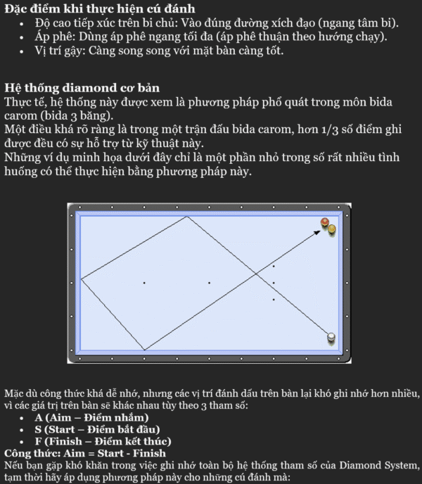 Ebook Bộ số Diamond –  Bộ số phổ biến nhất trong bida 3 băng
