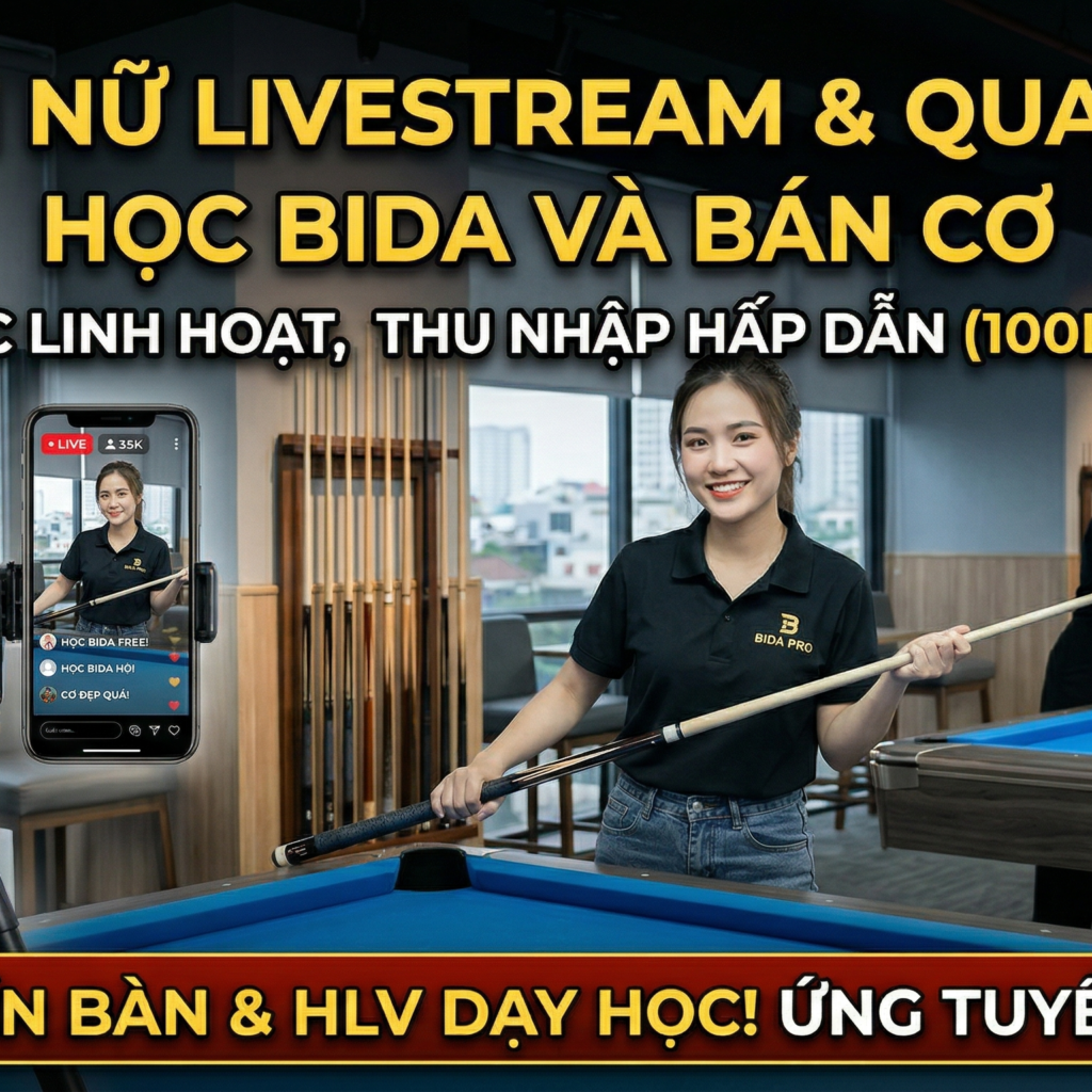 tuyển nữ livestream bida